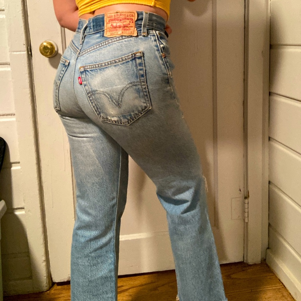 Rebuilt Vintage Levi’s 501 Torn Jeans Size 25